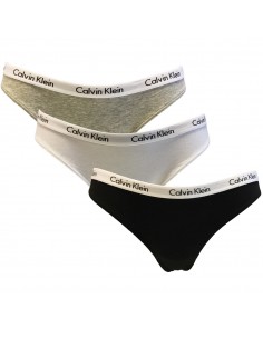 Calvin Klein Basic Cotton Bikini Zwart Grijs wit 3pack