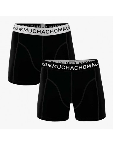 MuchachoMalo 2Pack SOLID 274 Black Black Heren Boxershorts