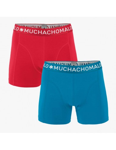 MuchachoMalo 2Pack SOLID 276 Red Blue Heren Boxershorts