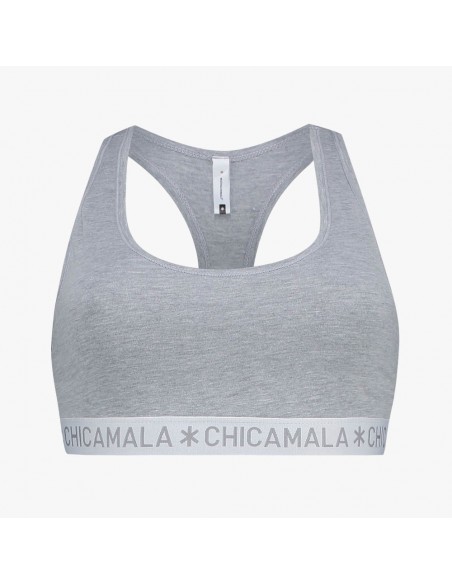 MuchachoMalo BASIC Racerback Top Grijs Dames Ondergoed