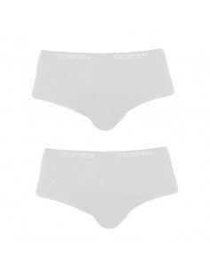 STORMEN Bamboe Midi Brief White 2Pack
