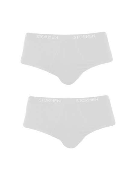 STORMEN Bamboe Midi Brief White 2Pack
