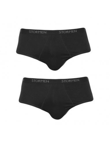 STORMEN Bamboe Midi Brief Black 2Pack