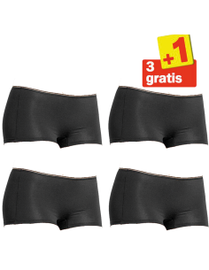 Sloggi Feel Sensational Short 02 4 pack Zwart 3+1 Gratis