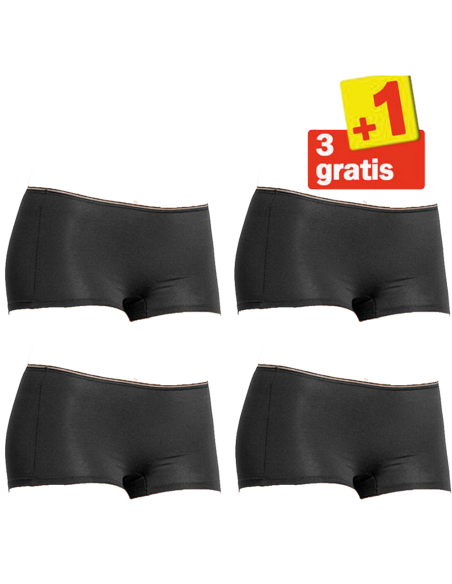 Sloggi Feel Sensational Short 02 4 pack Zwart 3+1 Gratis