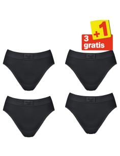 Sloggi Double Comfort Tai 4 pack Zwart 3+1 Gratis