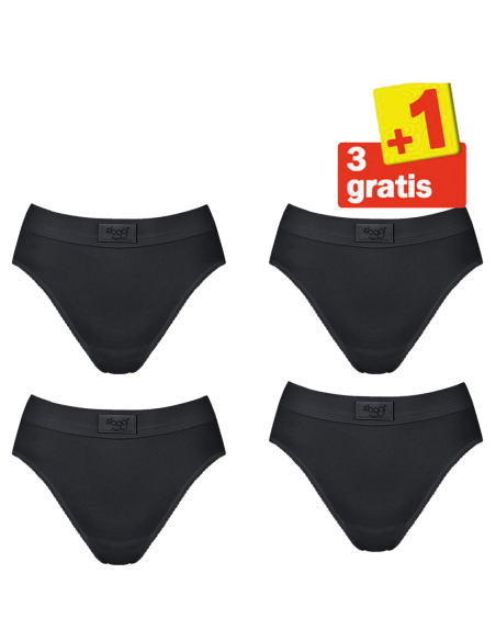 Sloggi Double Comfort Tai 4 pack Zwart 3+1 Gratis