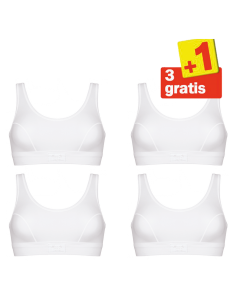 Sloggi Double Comfort Top 4 pack Wit 3+1 Gratis