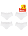 Sloggi Romance Midi Slip 4 pack Wit 3+1 Gratis