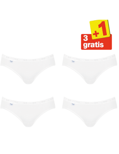 Sloggi Basic Mini Slip 4 pack Wit 3+1 gratis