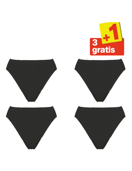 Sloggi Basic Tai Slip 4 pack zwart 3+1 gratis