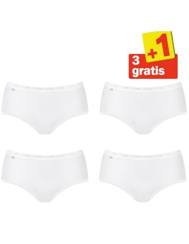 Sloggi Basic Midi Slip 4 pack wit 3+1 gratis