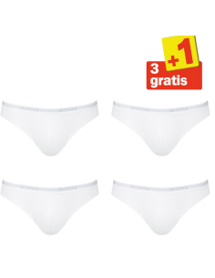 Sloggi Men Basic Mini Wit 4Pack, 3+1 gratis 2