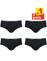 Sloggi Men Basic Midi Zwart 4Pack, 3+1 gratis
