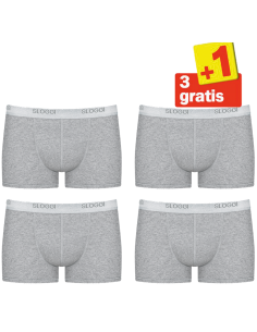 Sloggi Men Basic Short 4pack Grijs 3+1 Gratis 2