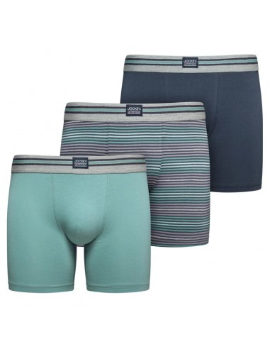 Jockey Boxershorts Cotton Stretch  Trunk 3Pack Mineral Blue