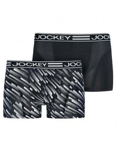 Jockey Microfiber Active Trunk 2Pack Boxershort Polyamide Zwart Wit