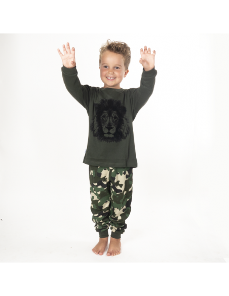 Frogs and Dogs Jongens Pyjama Lion Camouflage Rosin