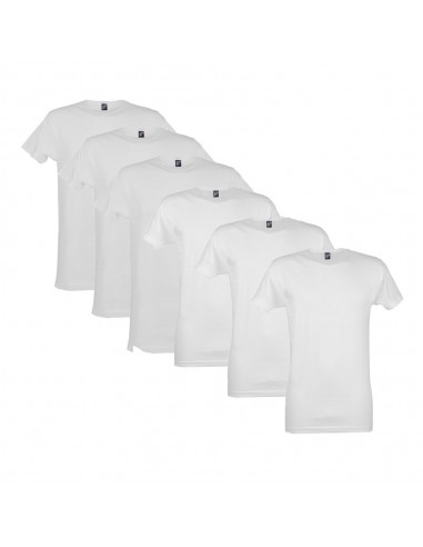 Strippen bovenste ochtendgloren Alan Red T-Shirt Derby 6Pack Wit