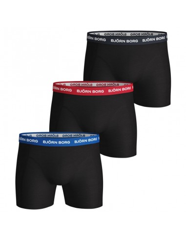 Björn Borg Boxershorts 3Pack Contrast Solid Blue Red Navy