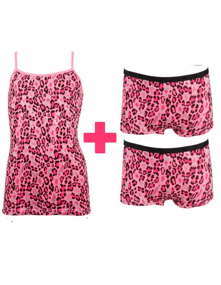 Funderwear Meisjes Set Animal Begonia Pink 2Pack