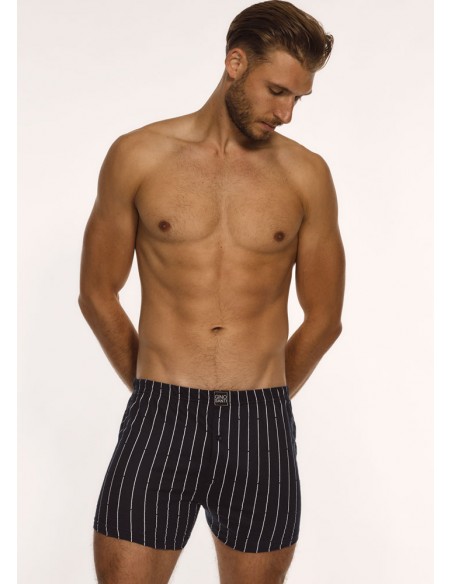 Gino Santi Super Aanbieding Klassieke boxer 3 pak 2+1 Gratis Navy Pin Stripe