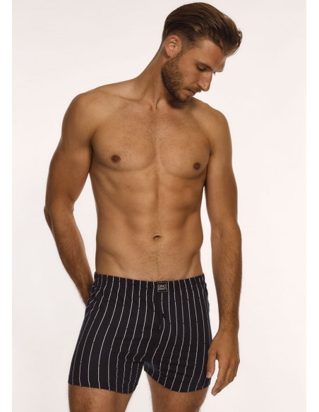 Gino Santi Super Aanbieding Klassieke boxer 3 pak 2+1 Gratis Navy Pin Stripe