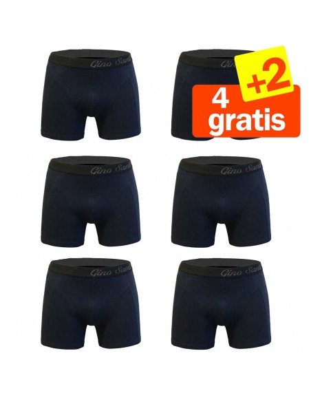 Gino Santi Super Aanbieding Strakke boxer 6 pak 5+1 Gratis Navy 
