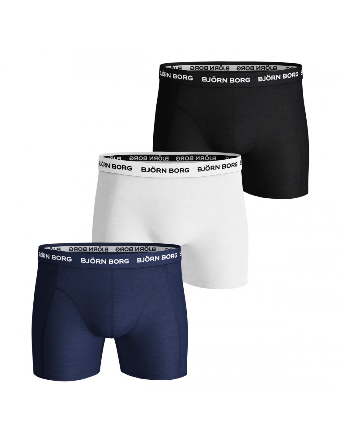 Björn Borg Boxershorts 3Pack SOLID Blue Depths
