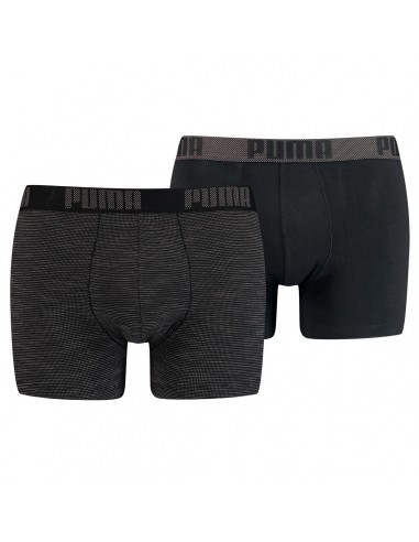 Puma Boxershort 2 pack Birdfeet Stripe Black Combo