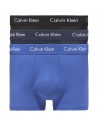 Calvin Klein Ondergoed 3Pack Blauw Zwart Low Rise Trunk