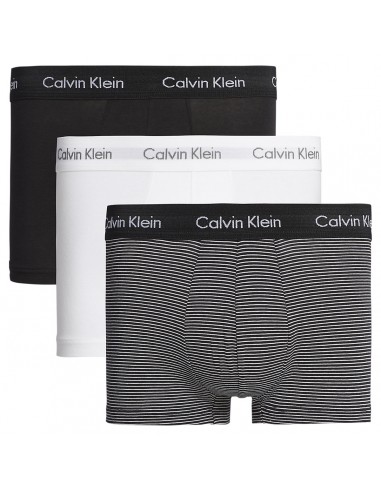 Calvin Klein Ondergoed 3Pack Zwart Wit Gestreept Low Rise Trunk