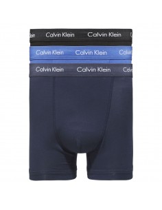 Calvin Klein Ondergoed 3Pack Blauw Zwart Long Trunk