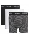 Calvin Klein Ondergoed 3Pack Zwart Wit Gestreept Trunk