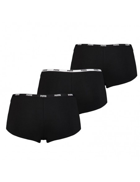 Puma Soft Cotton Mini Short 3Pack Black