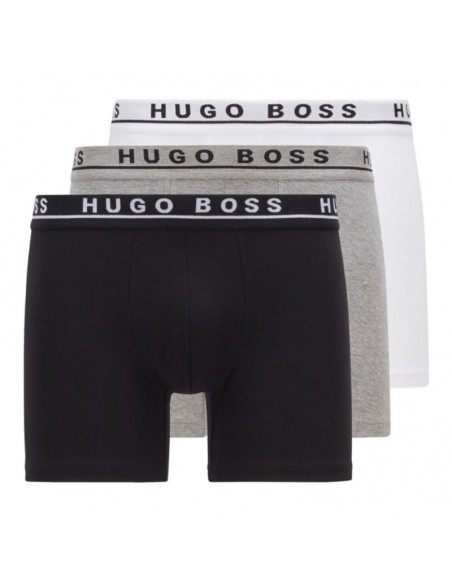 Hugo Boss Cyclist Boxershorts 3Pack Grijs Wit Zwart