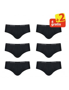 Sloggi Men Basic Midi zwart 4+2 Gratis 6 pack