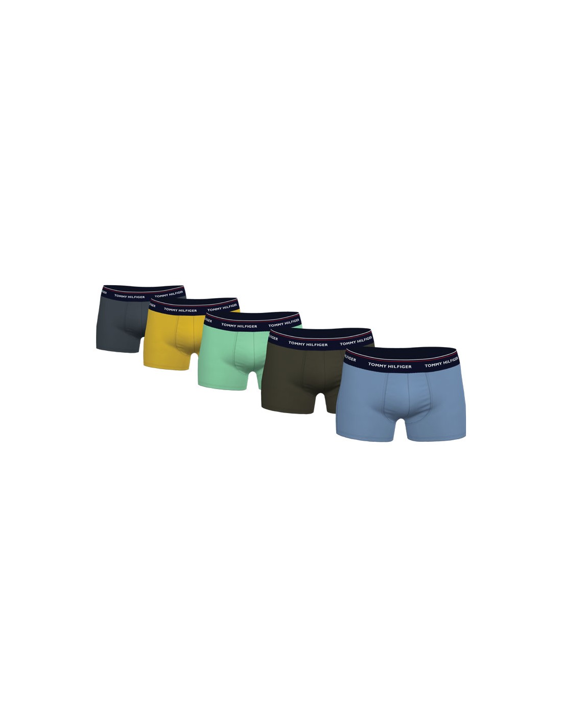 Tommy Hilfiger Ondergoed 5Pack Boxershorts Blauw Geel Groen