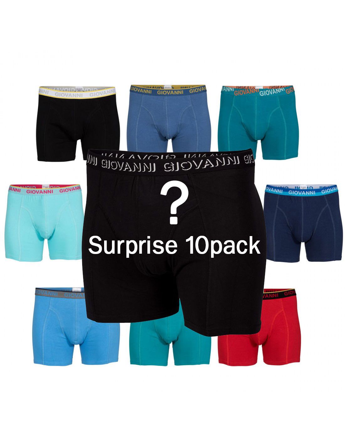 Giovanni Boxershorts Super Aanbieding ASSORTI 10pak Heren Ondergoed