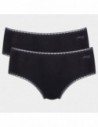 Sloggi Dames GO Organic Midi C2P Zwart 2pack