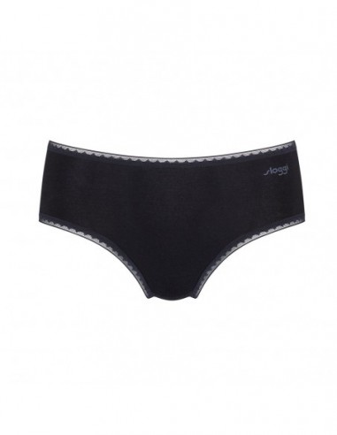Sloggi Dames GO Organic Midi C2P Zwart 2pack