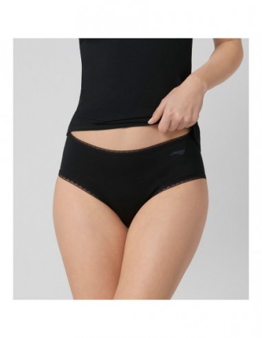 Sloggi Dames GO Organic Midi C2P Zwart 2pack