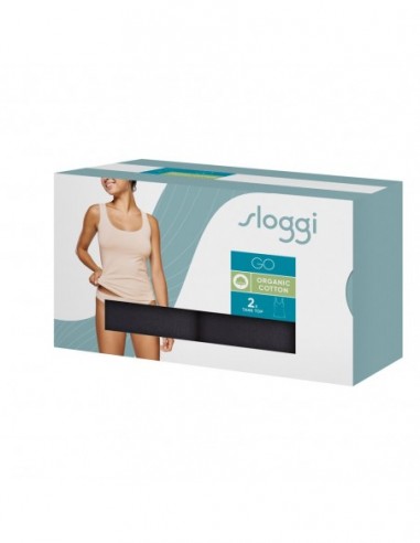 Sloggi Dames GO Organic Tanktop C2P Zwart 2pack