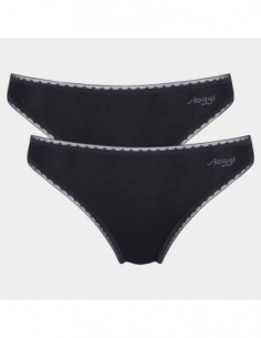 Sloggi Dames GO Organic Tai C2P Zwart 2pack