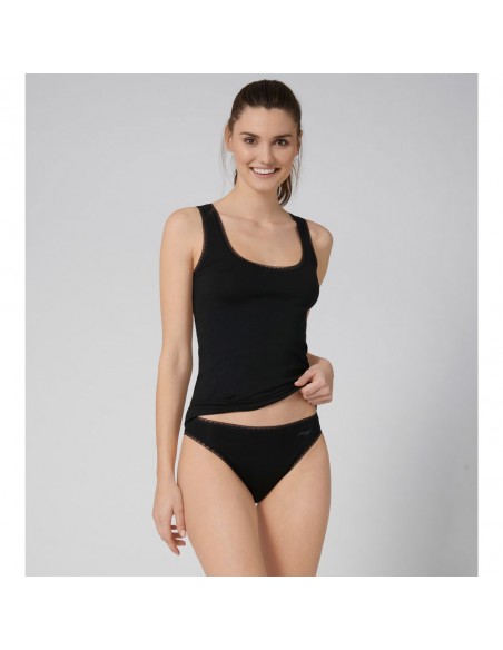 Sloggi Dames GO Organic Tai C2P Zwart 2pack