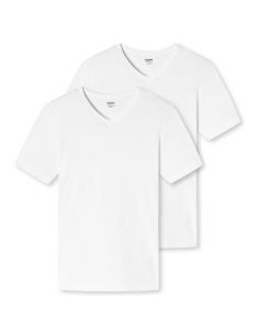 SCHIESSER Uncover Heren V-shirt 2Pack Wit