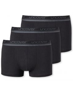 SCHIESSER Uncover Heren Boxershort 3Pack Zwart