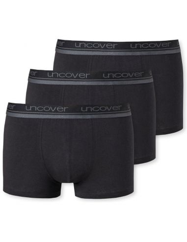 SCHIESSER Uncover Heren Boxershort 3Pack Zwart