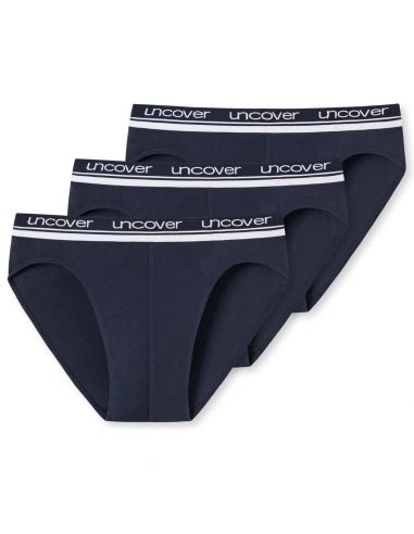 SCHIESSER Uncover Heren Midi Slip 3Pack Navy