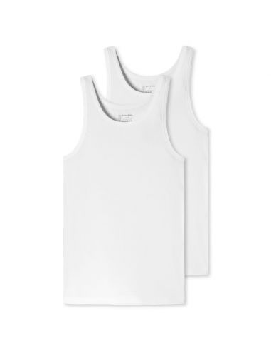 Schiesser Singlet Hemd 95/5 Organic Wit 2Pack